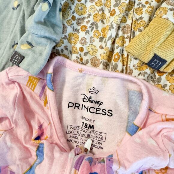 Gerber Modern Moments Baby Girls Super Soft Pajamas Plus Disney Princess- Set 4 - Picture 5 of 6